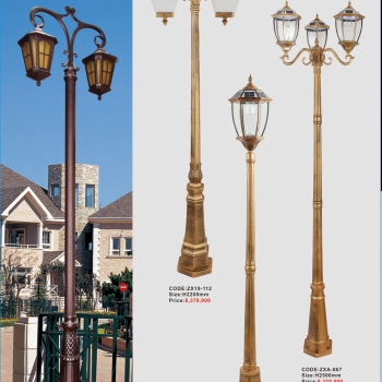 ĐÈN SÂN VƯỜN TRỤ 8003; ZX19-112; ZXA-072; ZXA-067